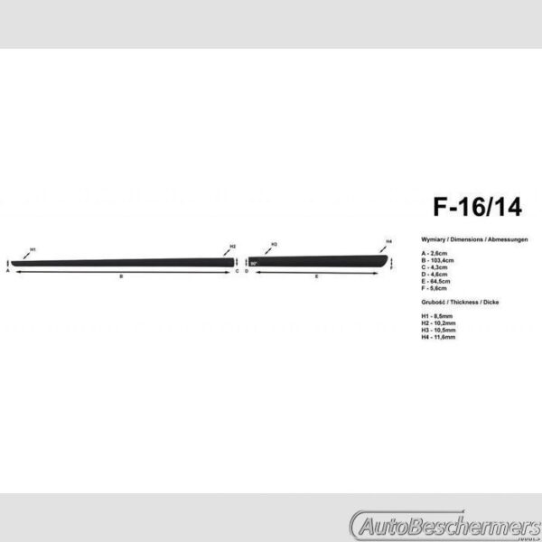 Stootlijsten set zwart Honda Accord Sedan en Tourer 2002-08.2008 - Afbeelding 2