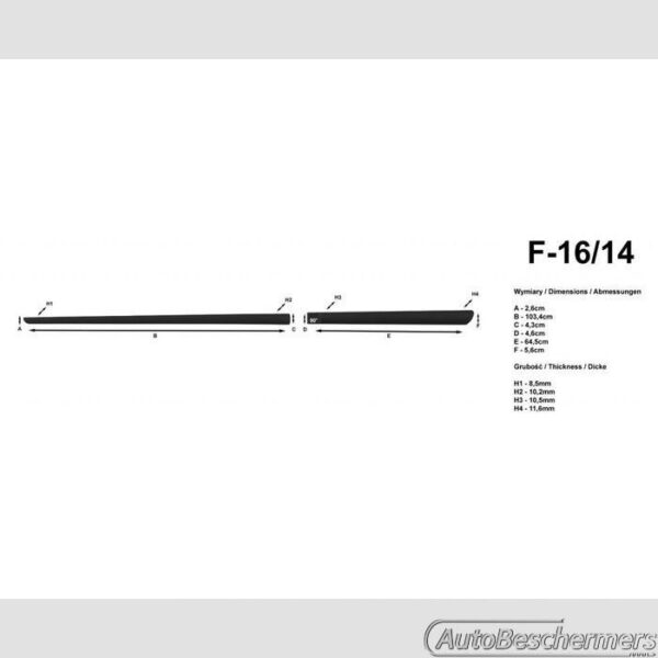 Stootlijsten set zwart Honda Civic 5-deurs 01.2006-12.2011 - Afbeelding 3