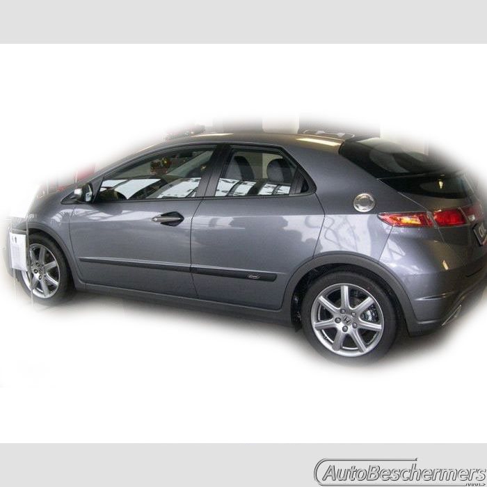 Stootlijsten set zwart Honda Civic 5-deurs 01.2006-12.2011