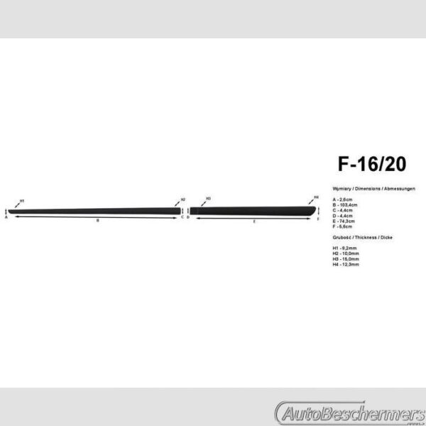 Stootlijsten set zwart Honda Insight 2011- - Afbeelding 3