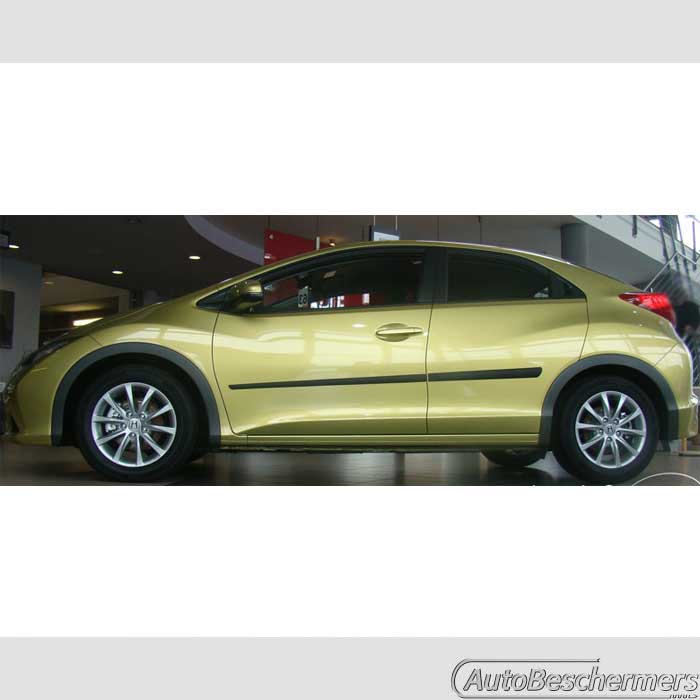 Stootlijsten set zwart Honda Civic 5-deurs Hatchback 01.2012-05.2017