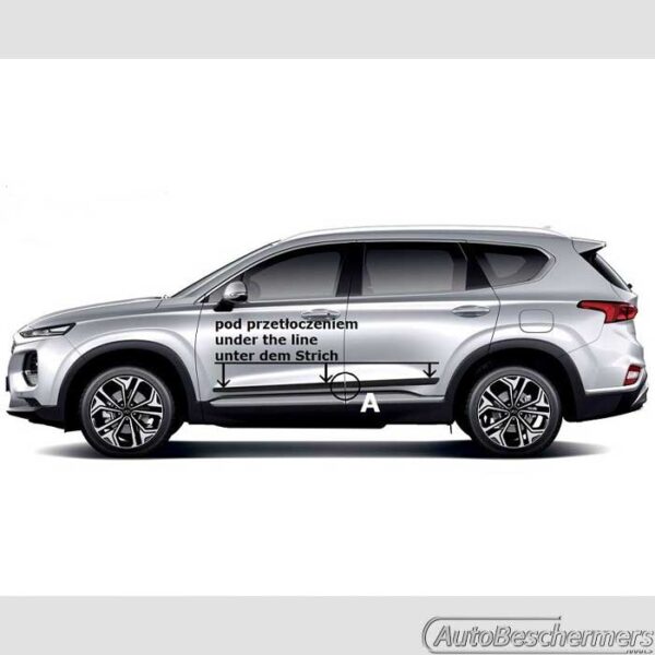 Stootlijsten set zwart Hyundai Santa Fe 09.2018- - Afbeelding 4