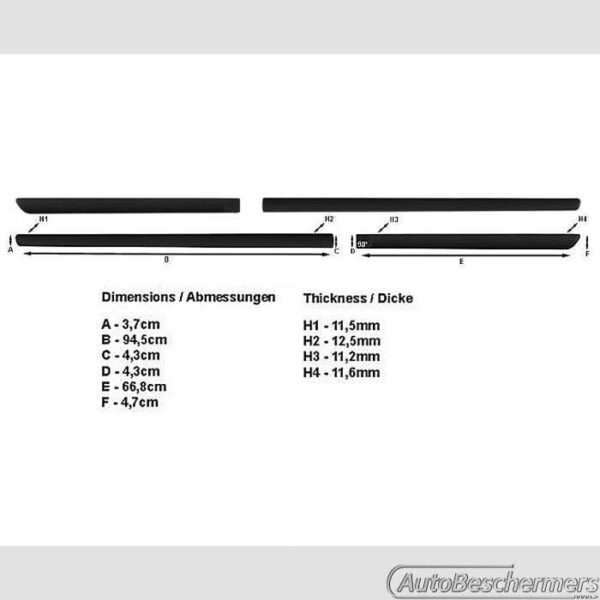 Stootlijsten set zwart Hyundai Santa Fe 09.2018- - Afbeelding 5