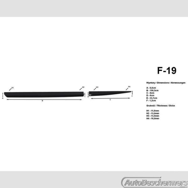 Stootlijsten set zwart Hyundai i30 5-deurs 2007-03.2012 - Afbeelding 2