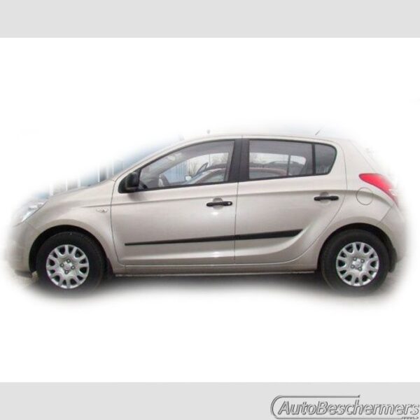 Stootlijsten set zwart Hyundai i20 5-deurs 02.2009-04.2012