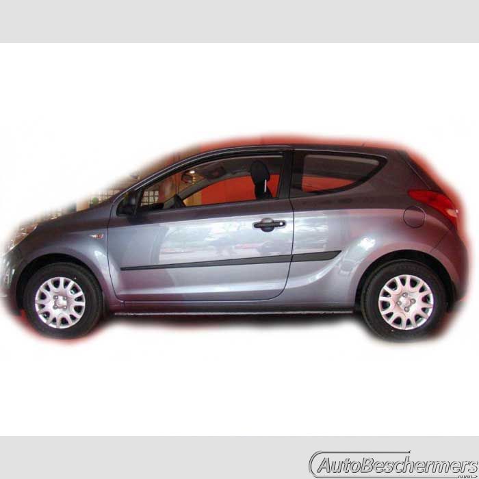 Stootlijsten set zwart Hyundai i20 3-deurs 02.2009-04.2012