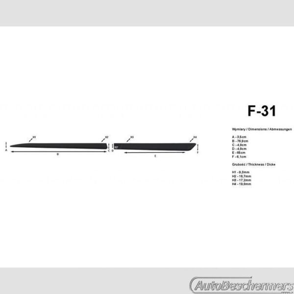 Stootlijsten set zwart Hyundai iX35 03.2010- - Afbeelding 3