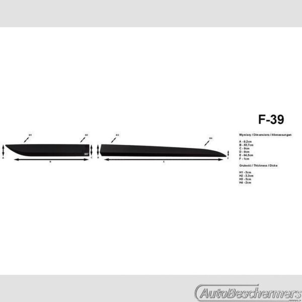 Stootlijsten set zwart Hyundai i40 Sedan 04.2012- - Afbeelding 3