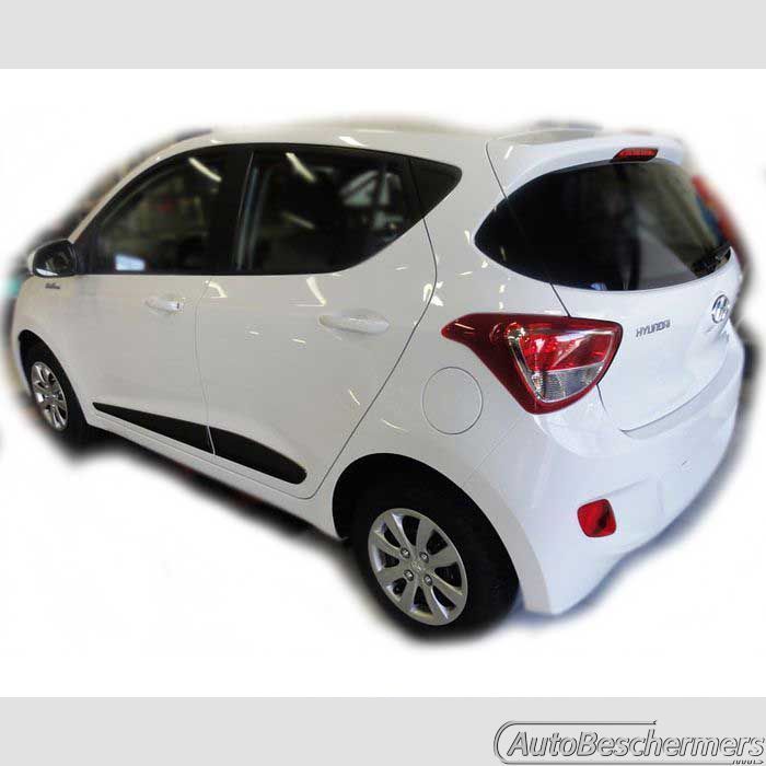 Stootlijsten set zwart Hyundai i10 5-deurs 11.2013-12.2016