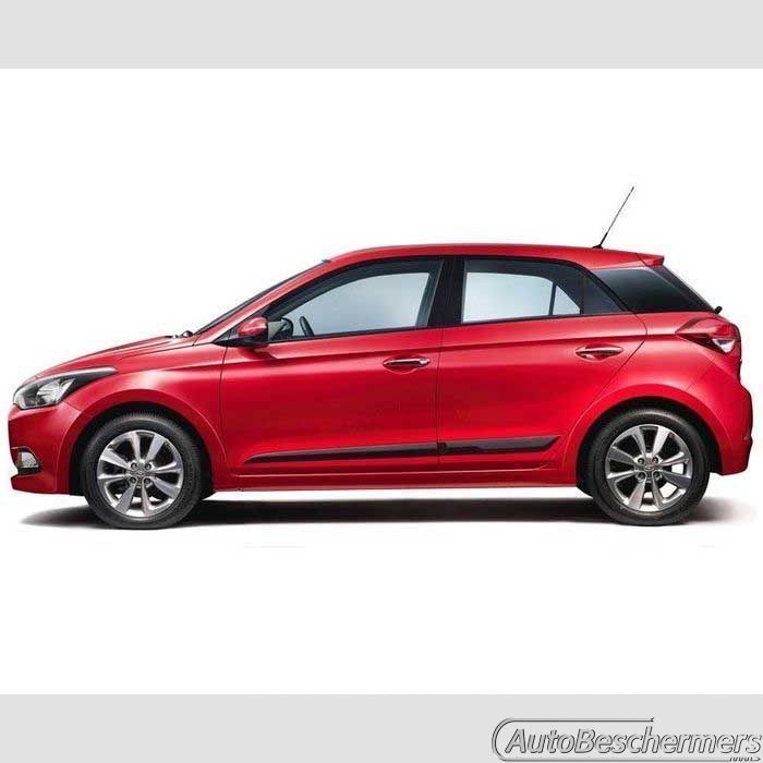 Stootlijsten set zwart Hyundai i20 5-deurs 12.2014-08.2020