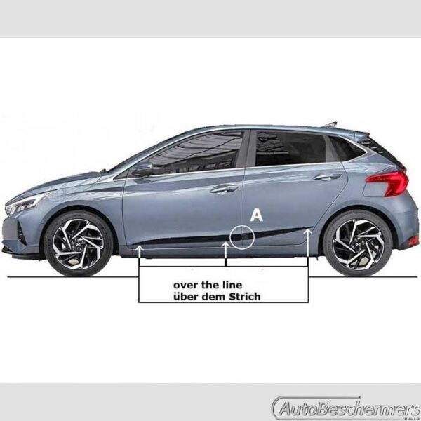 Stootlijsten set zwart Hyundai i20 5-deurs 09.2020- - Afbeelding 2