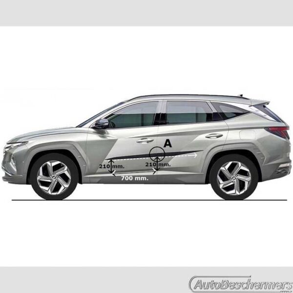 Stootlijsten set zwart Hyundai Tucson 2020- - Afbeelding 5