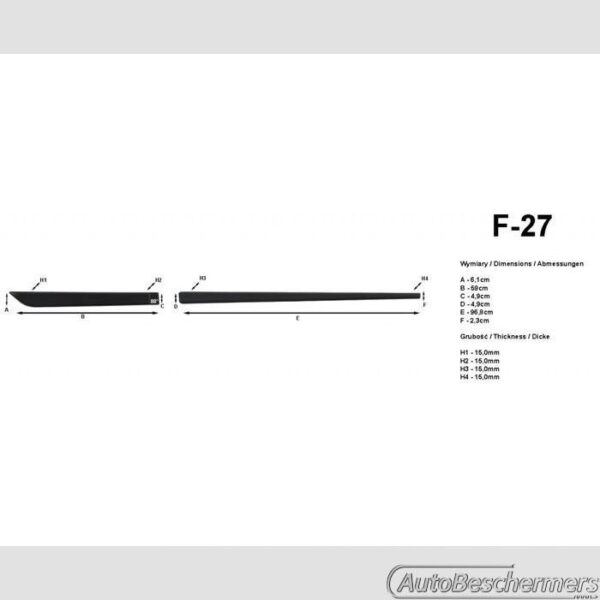 Stootlijsten set zwart Hyundai i20 5-deurs 05.2012-11.2014 - Afbeelding 3