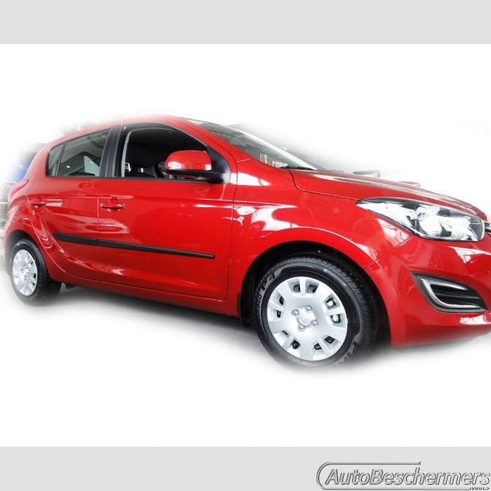 Stootlijsten set zwart Hyundai i20 5-deurs 05.2012-11.2014