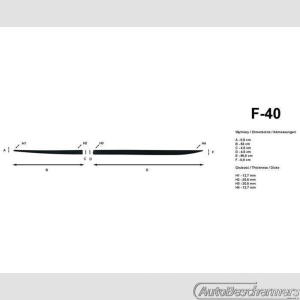 Stootlijsten set zwart Hyundai i30CW Wagon 07.2012-2017 - Afbeelding 2
