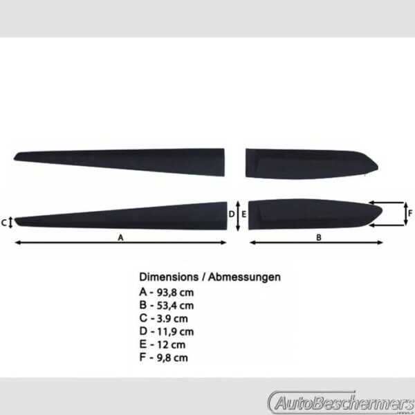 Stootlijsten set zwart Hyundai i10 5-deurs 01.2017-12.2019 - Afbeelding 5