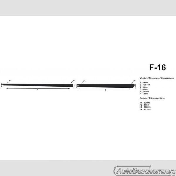 Stootlijsten set zwart Kia Carens 06.2013- - Afbeelding 3