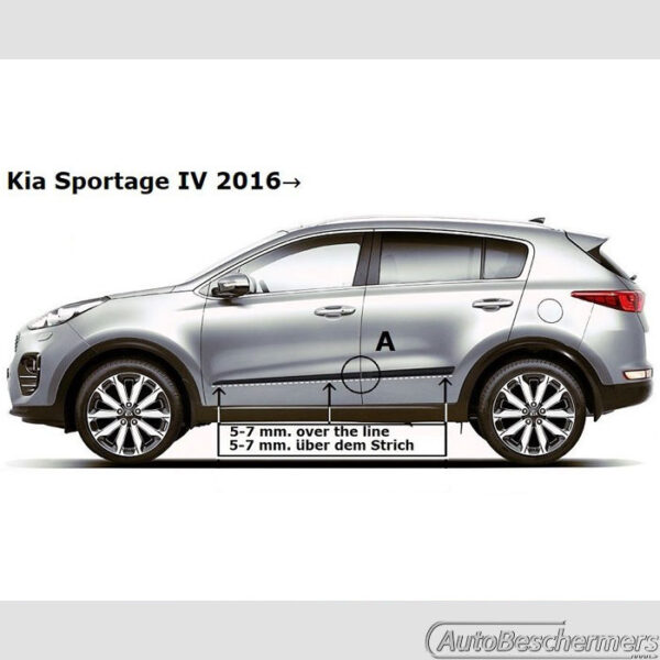 Stootlijsten set zwart Kia Sportage 01.2016-12.2021 - Afbeelding 5