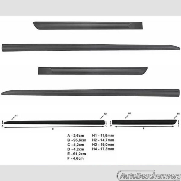 Stootlijsten set zwart Kia Sportage 01.2016-12.2021 - Afbeelding 6