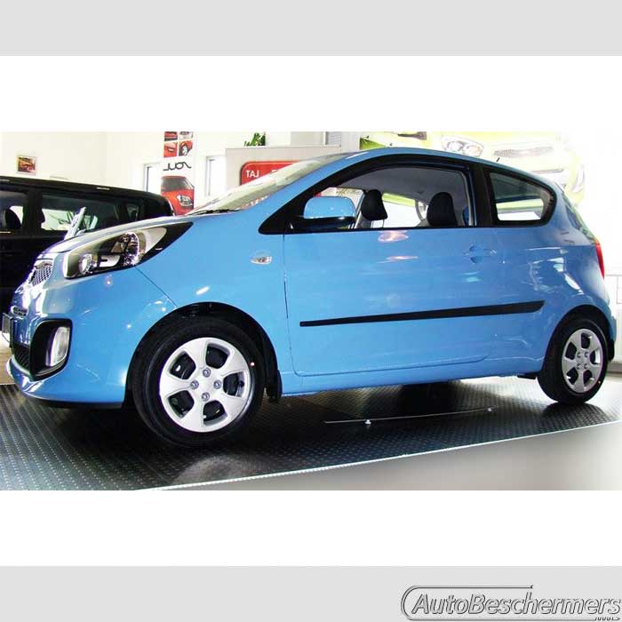 Stootlijsten set zwart Kia Picanto 3-deurs 05.2011-