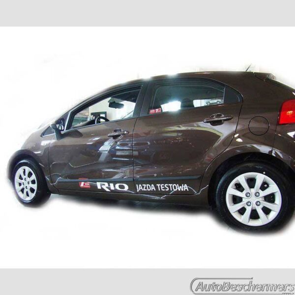 Stootlijsten set zwart Kia Rio 09.2011-12.2016