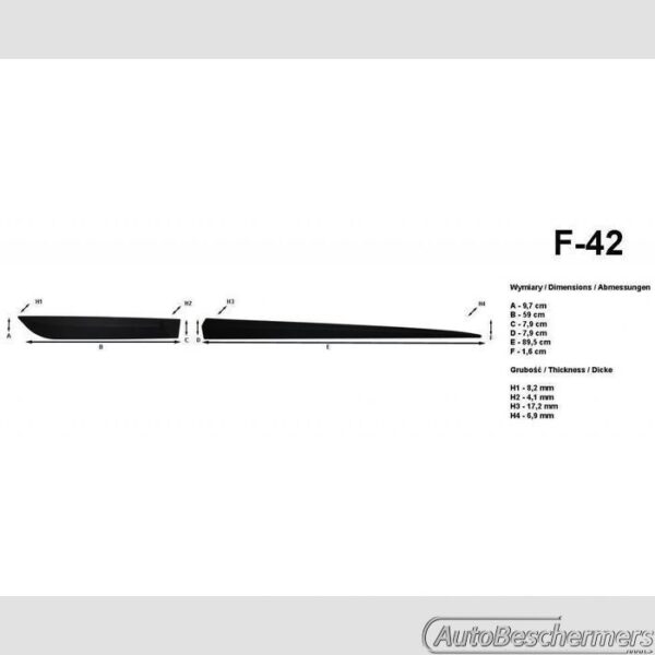 Stootlijsten set zwart Kia Ceed 5-deurs 05.2012- - Afbeelding 2