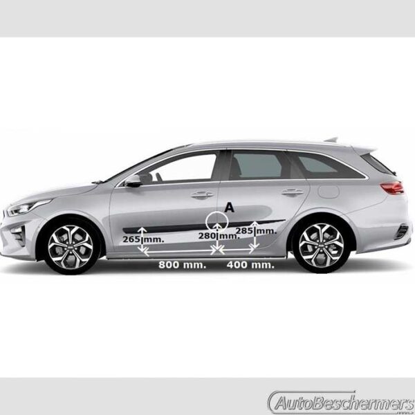 Stootlijsten set zwart Kia Ceed Wagon 09.2018- - Afbeelding 4
