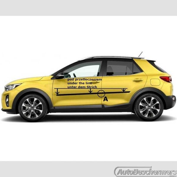 Stootlijsten set zwart Kia Stonic 2017- - Afbeelding 4