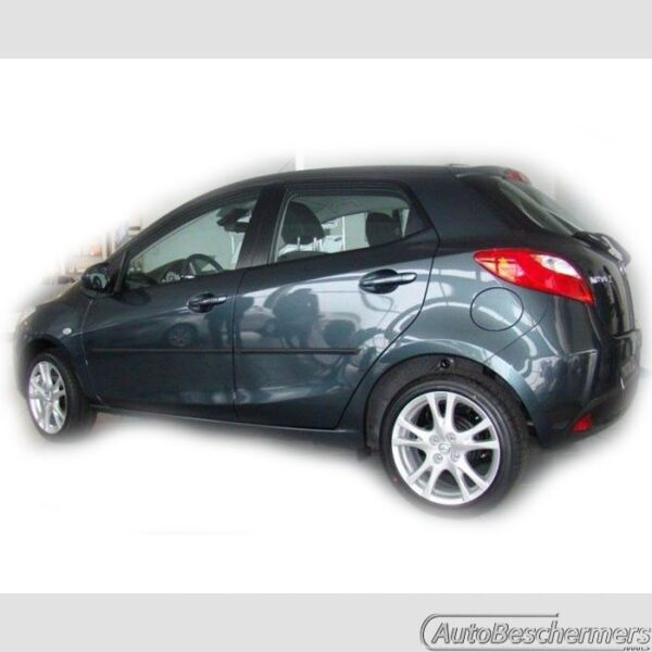 Stootlijsten set zwart Mazda2 03.2007-2010 - Afbeelding 2