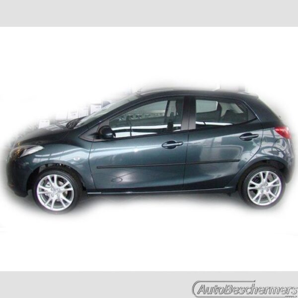 Stootlijsten set zwart Mazda2 03.2007-2010