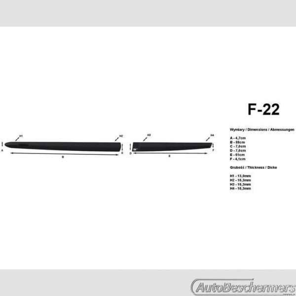 Stootlijsten set zwart Mazda2 2011- - Afbeelding 2