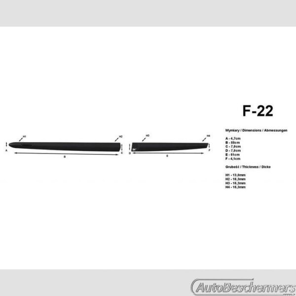 Stootlijsten set zwart Mazda3 2008-2013 - Afbeelding 3