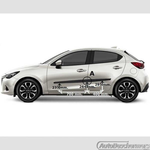Stootlijsten set zwart Mazda2 2014- - Afbeelding 5