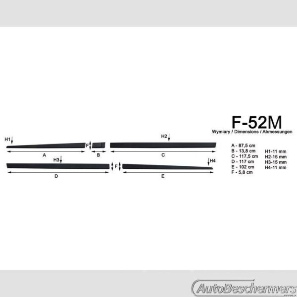 Stootlijsten set zwart Mercedes V-Klasse Vito Viano 05.2014- - Afbeelding 5