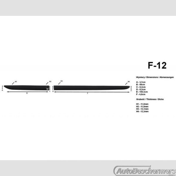 Stootlijsten set zwart Mitsubishi L200 2006-2011 - Afbeelding 3