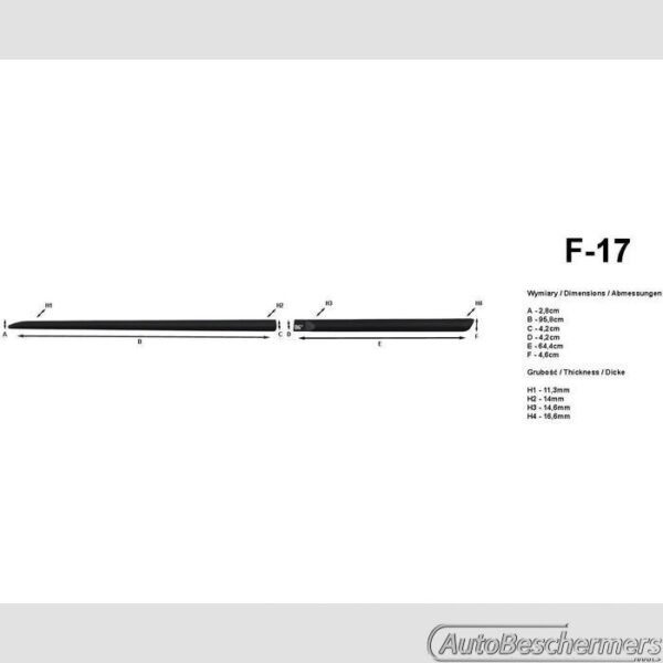 Stootlijsten set zwart Mitsubishi Colt 5-deurs 10.2008-2011 - Afbeelding 2