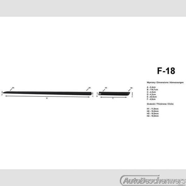Stootlijsten set zwart Mitsubishi Colt 3-deurs 10.2008-2011 - Afbeelding 2