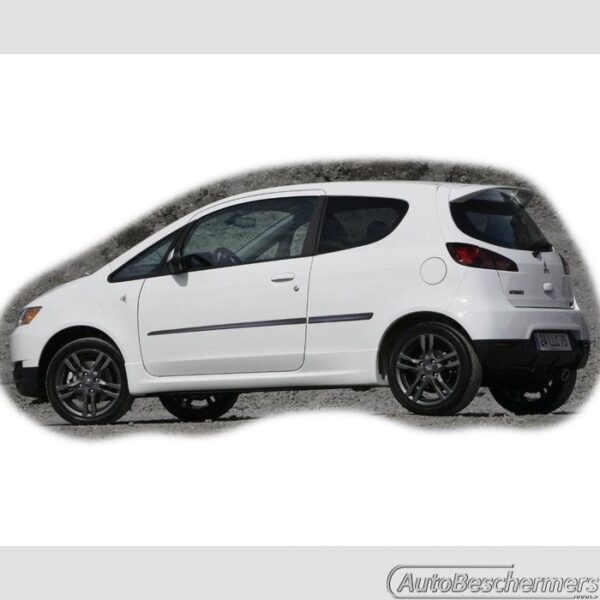 Stootlijsten set zwart Mitsubishi Colt 3-deurs 10.2008-2011