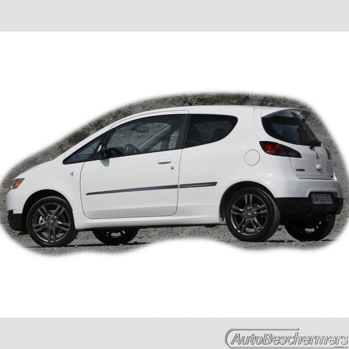 Stootlijsten set zwart Mitsubishi Colt 3-deurs 10.2008-2011