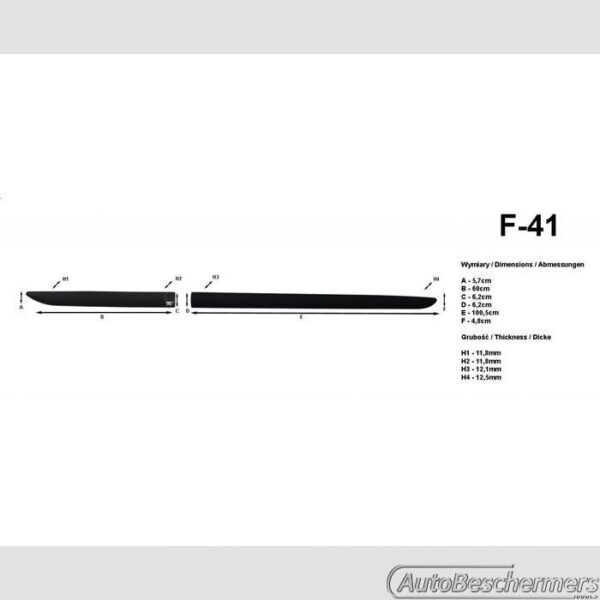 Stootlijsten set zwart Mitsubishi Outlander 09.2012- - Afbeelding 3