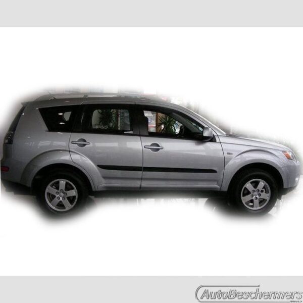 Stootlijsten set zwart Mitsubishi Outlander 2007-09.2012