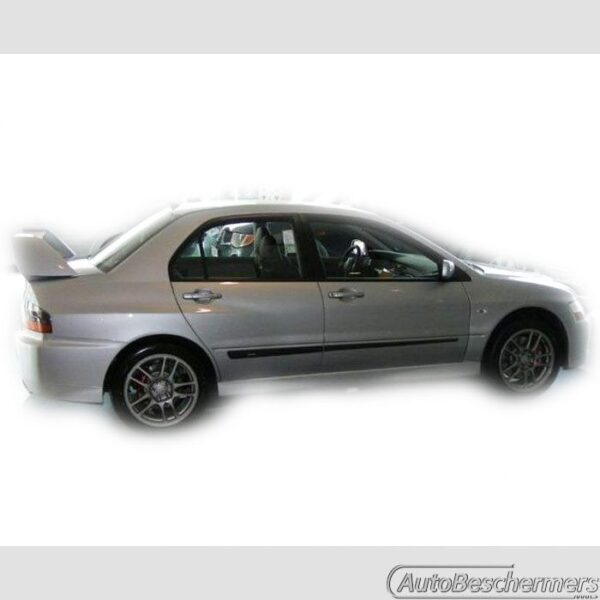 Stootlijsten set zwart Mitsubishi Lancer 2005-2007 - Afbeelding 2