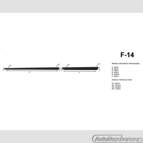 Stootlijsten set zwart Mitsubishi Lancer 2005-2007 - Afbeelding 3