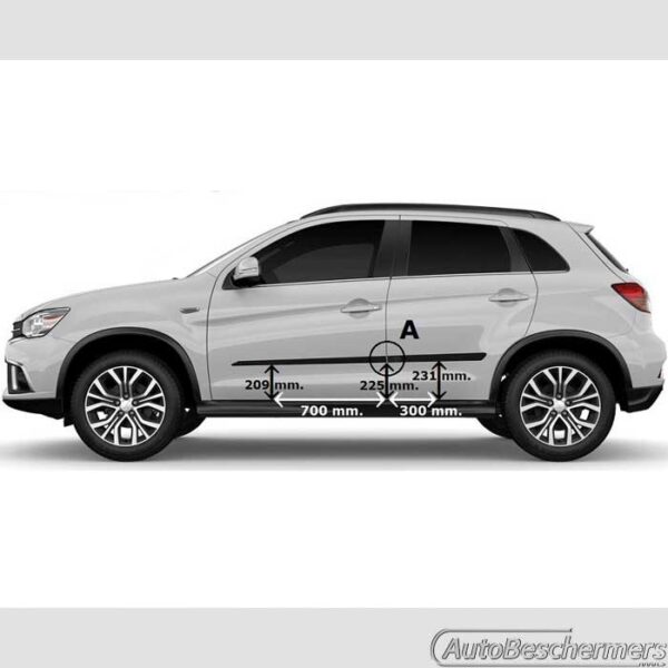 Stootlijsten set zwart Mitsubishi ASX 10.2012- - Afbeelding 4