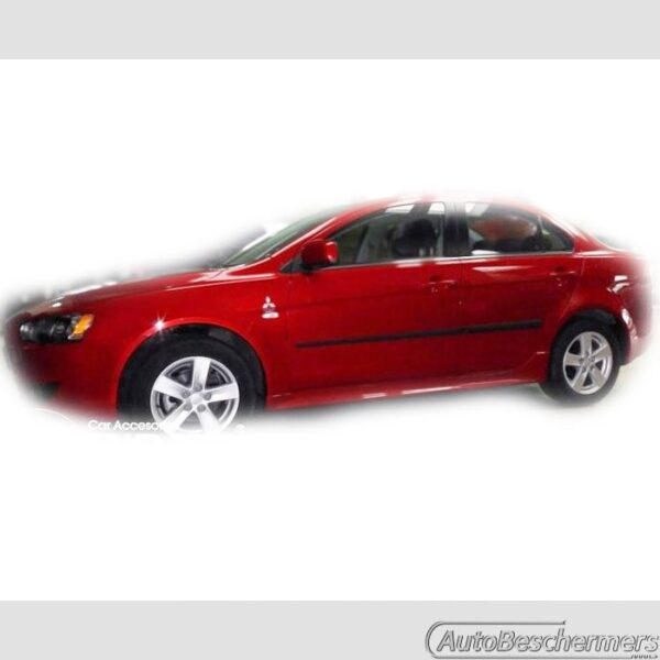 Stootlijsten set zwart Mitsubishi Lancer 2007-2010 - Afbeelding 2