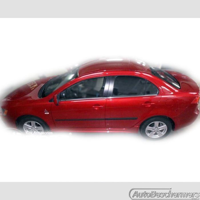 Stootlijsten set zwart Mitsubishi Lancer 2007-2010