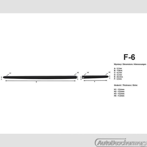 Stootlijsten set zwart Nissan Micra 3-deurs 2002-2010 - Afbeelding 2