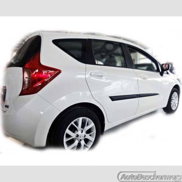 Stootlijsten set zwart Nissan Note II 09.2013- - Afbeelding 2