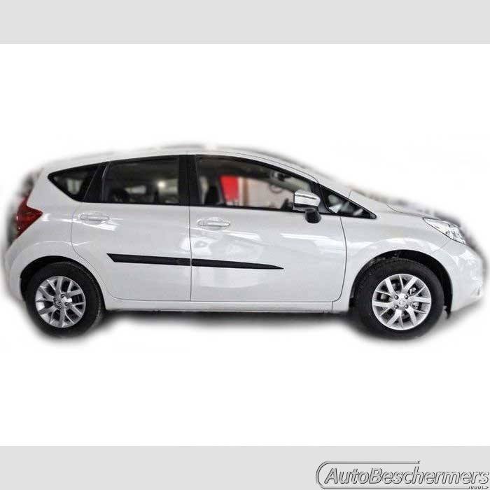 Stootlijsten set zwart Nissan Note II 09.2013-