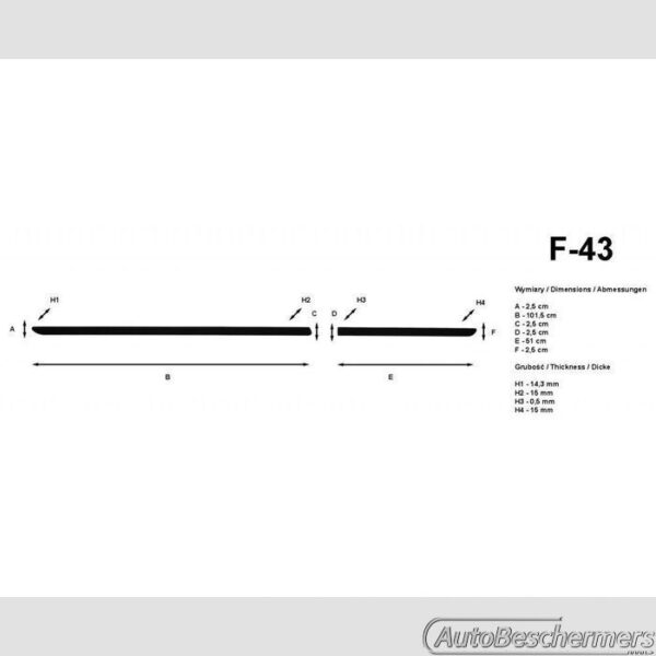 Stootlijsten set zwart Nissan X-Trail 06.2007-06.2014 - Afbeelding 2